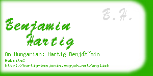 benjamin hartig business card